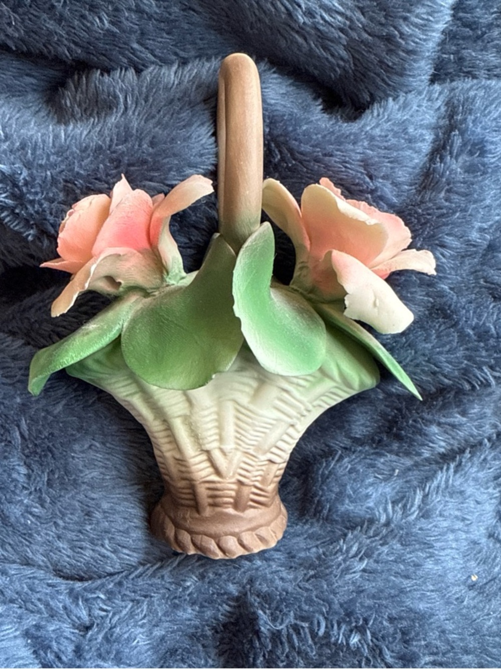 Vintage Capodimonte Flower Basket